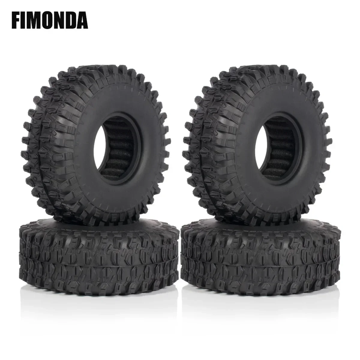 Резиновые шины 120 мм с вставкой из пены, подходит для колес 1,9 Beadlock для 1/10 RC Rock Crawler TRX4 SCX10 II Капа D90 Redcat Gen7 104311