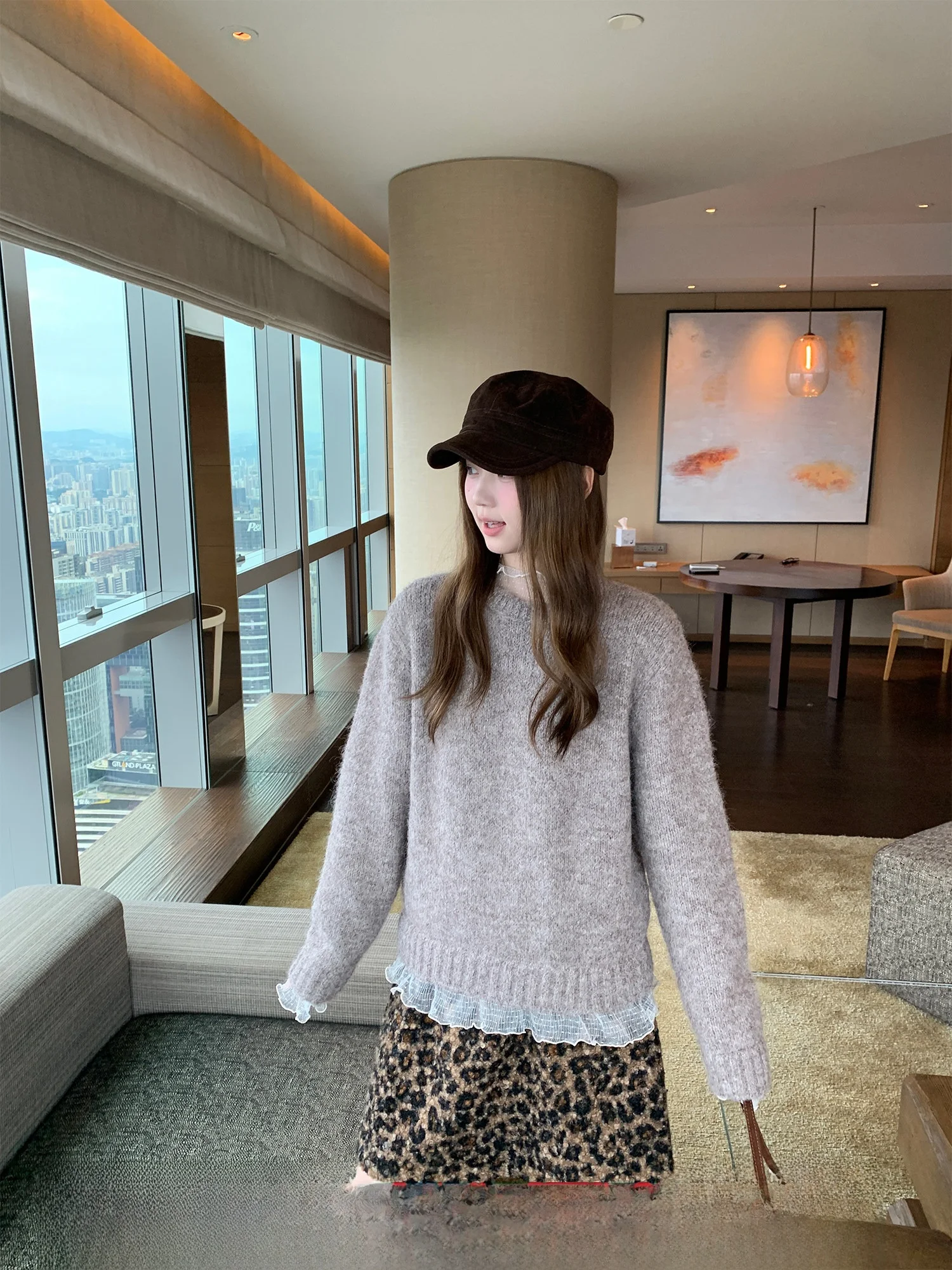 

Loose Knitted Sweater Women's Pullover Me Splice Sle Korean Sle New 2026 Sea Salt Sweet Tide Hole True Annoyed