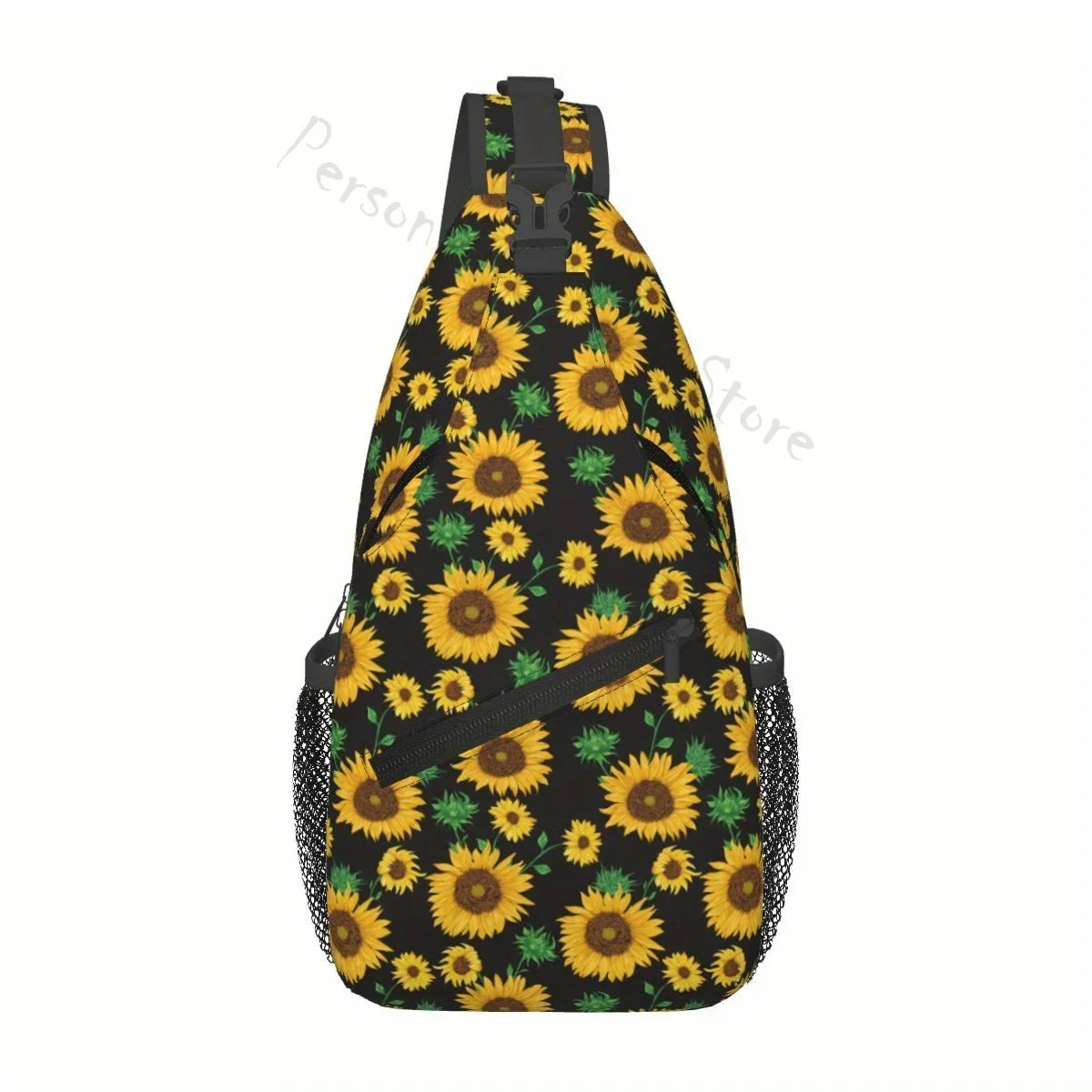 1PC Sling Backpack,Travel Hiking Daypack Sunflower Rope Crossbody Shoulder Bag