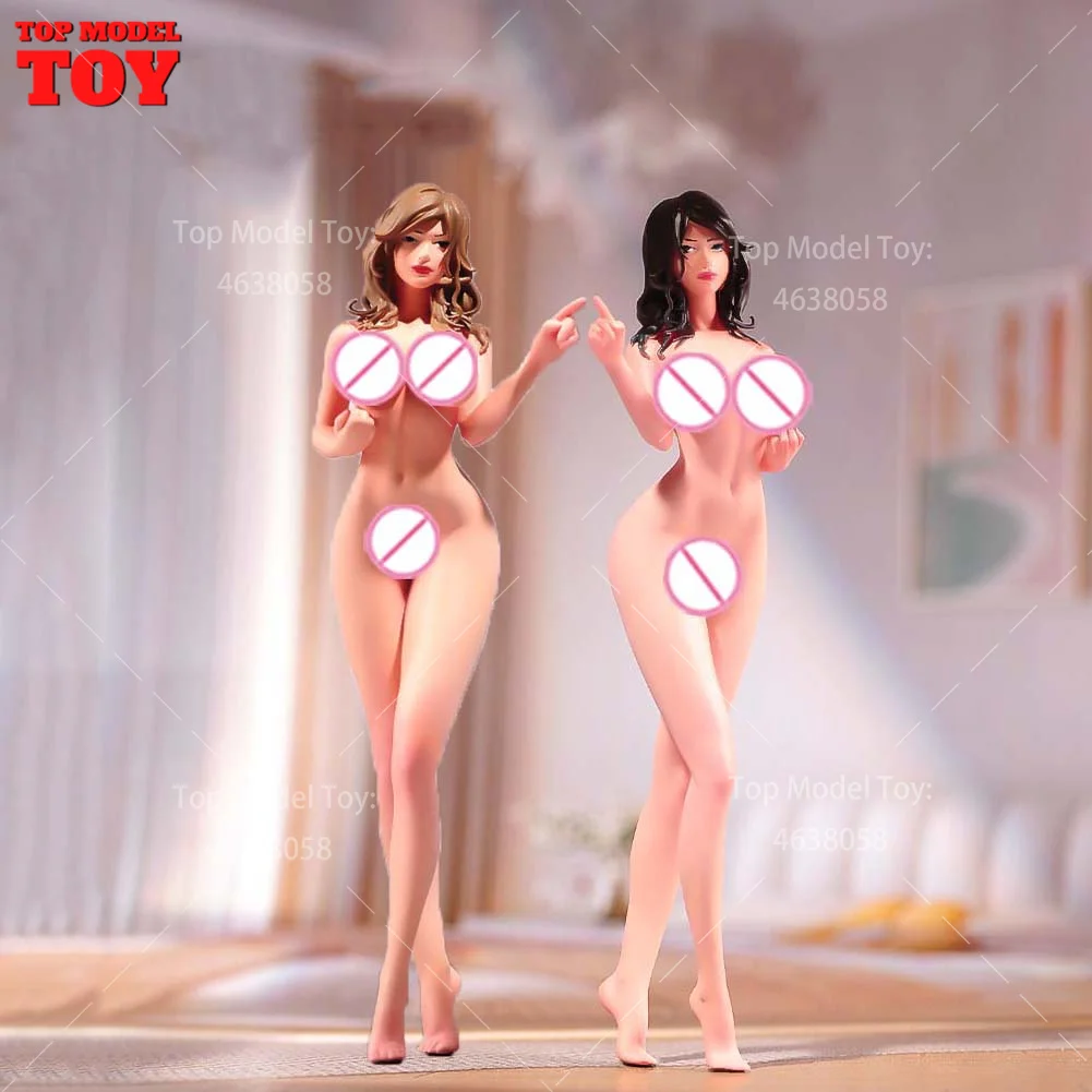 Painted Miniatures 1/18 1/24 Naked Beauty with Physiological Details Female Scene Props Figure Model Dolls For Cars Vehicle Toy