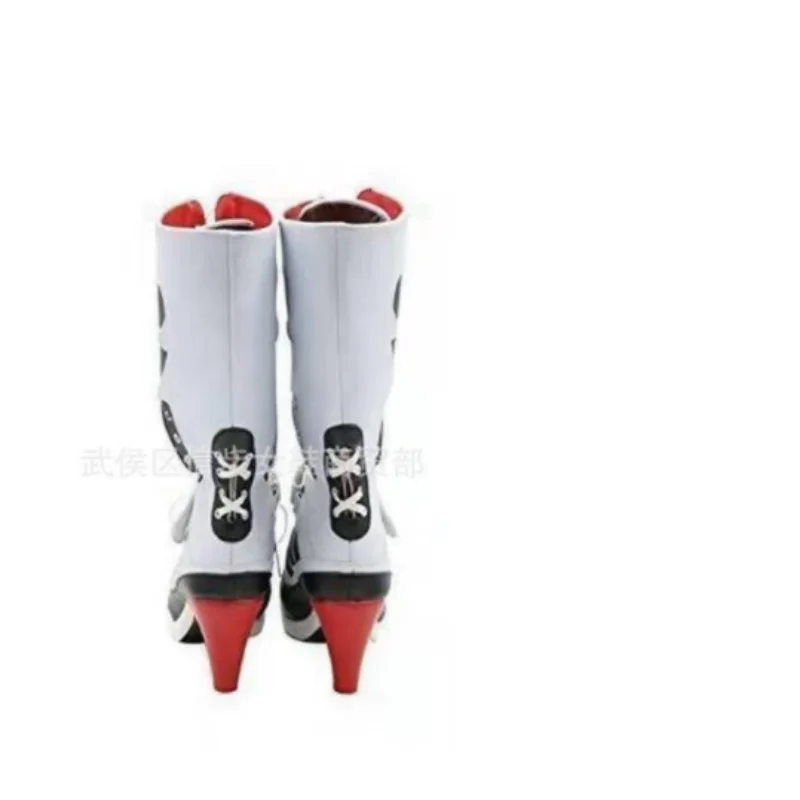 Personalized Designer Women Boot Autumn Novelty Hollow Out Single Boot Lace Up Black White Knee Boots Large45 Medium Single Boot