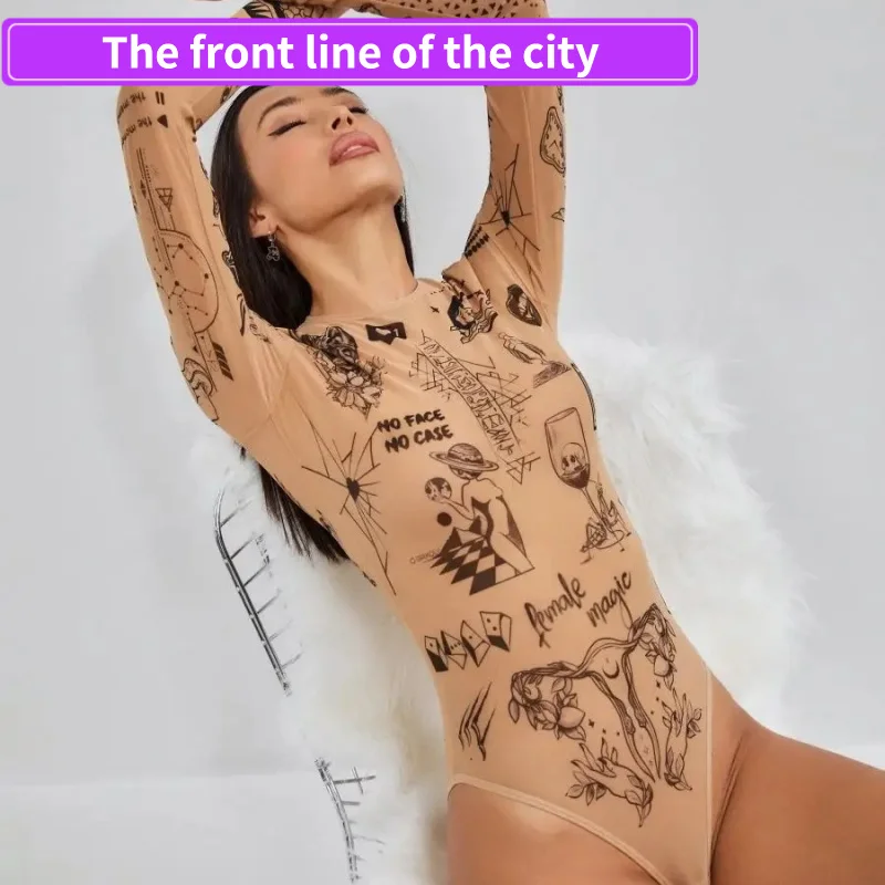 

Spring Summer New Sle Printed V-ne Strapl Off-oulder Top Women's Faion Low Waist Long Pants Polyester Fabric