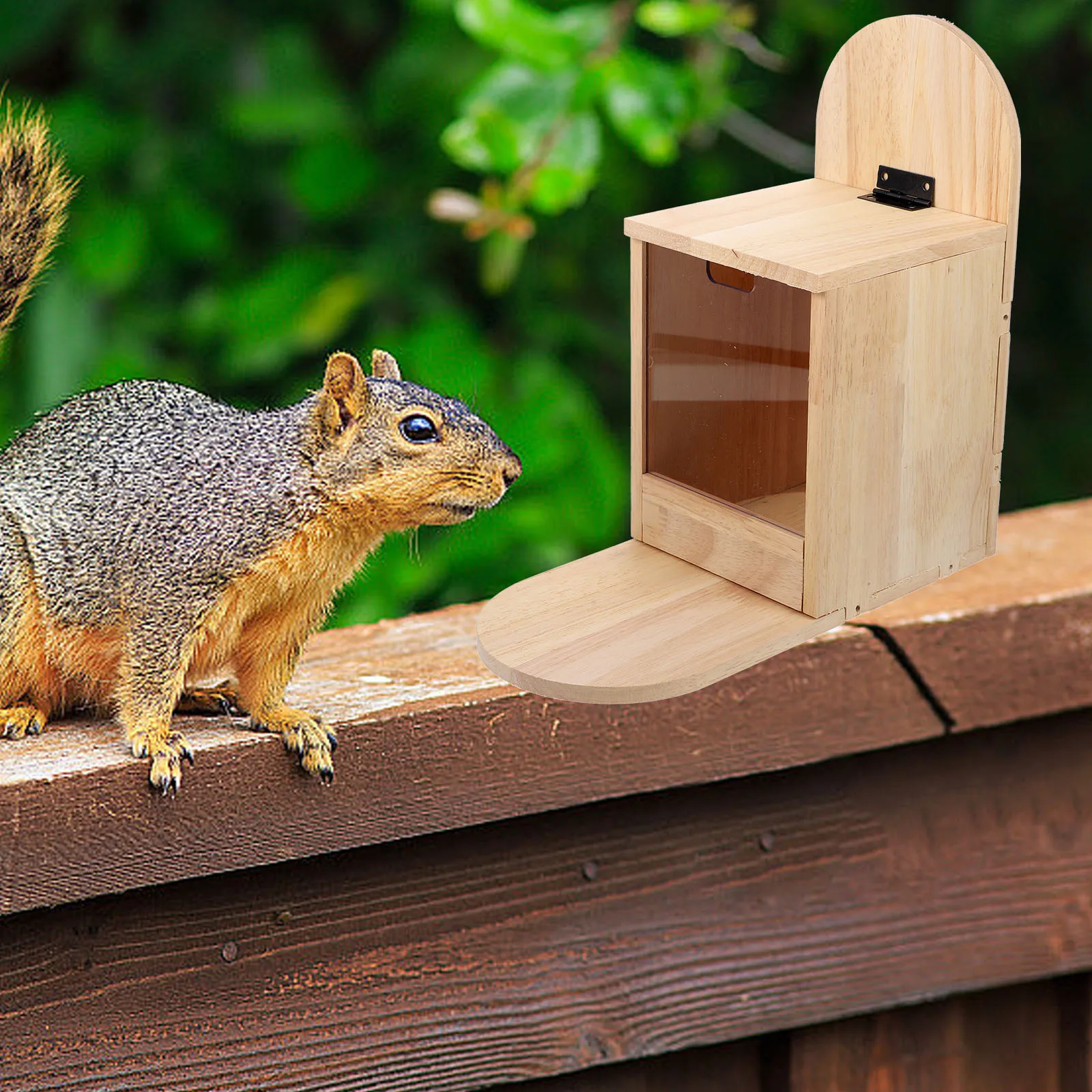 

Squirrel Feeder Outdoor Bird Squirrel Picnic Table Feeding Box Garden Wildlife Food Container For Squirrels Birds