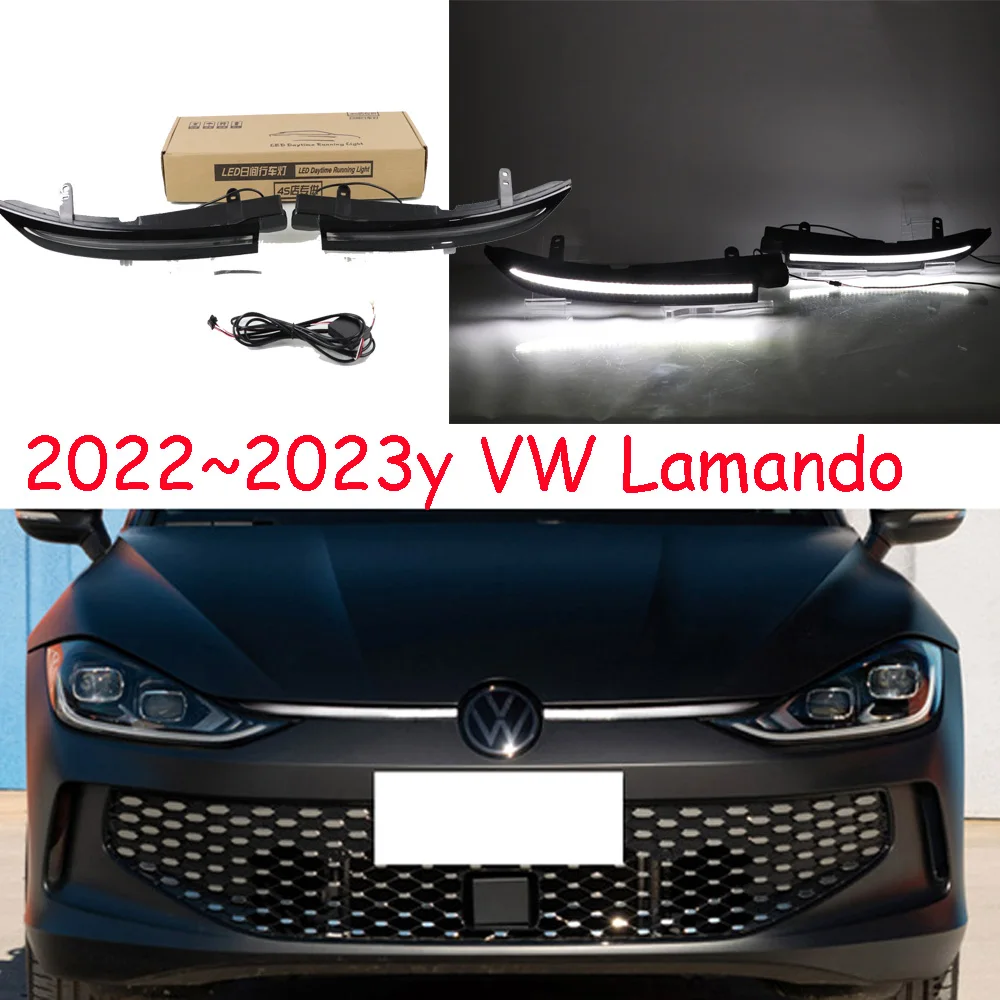 car bumper headlight for Volkswagen Lamando L daytime light 2022~2023y DRL car accessories LED headlamp Lamando fog light