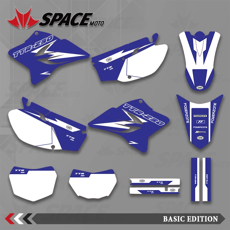 

SPACE MOTO графический фон наклейки наклейки мотоцикл для YAMAHA 05-18 TTR230