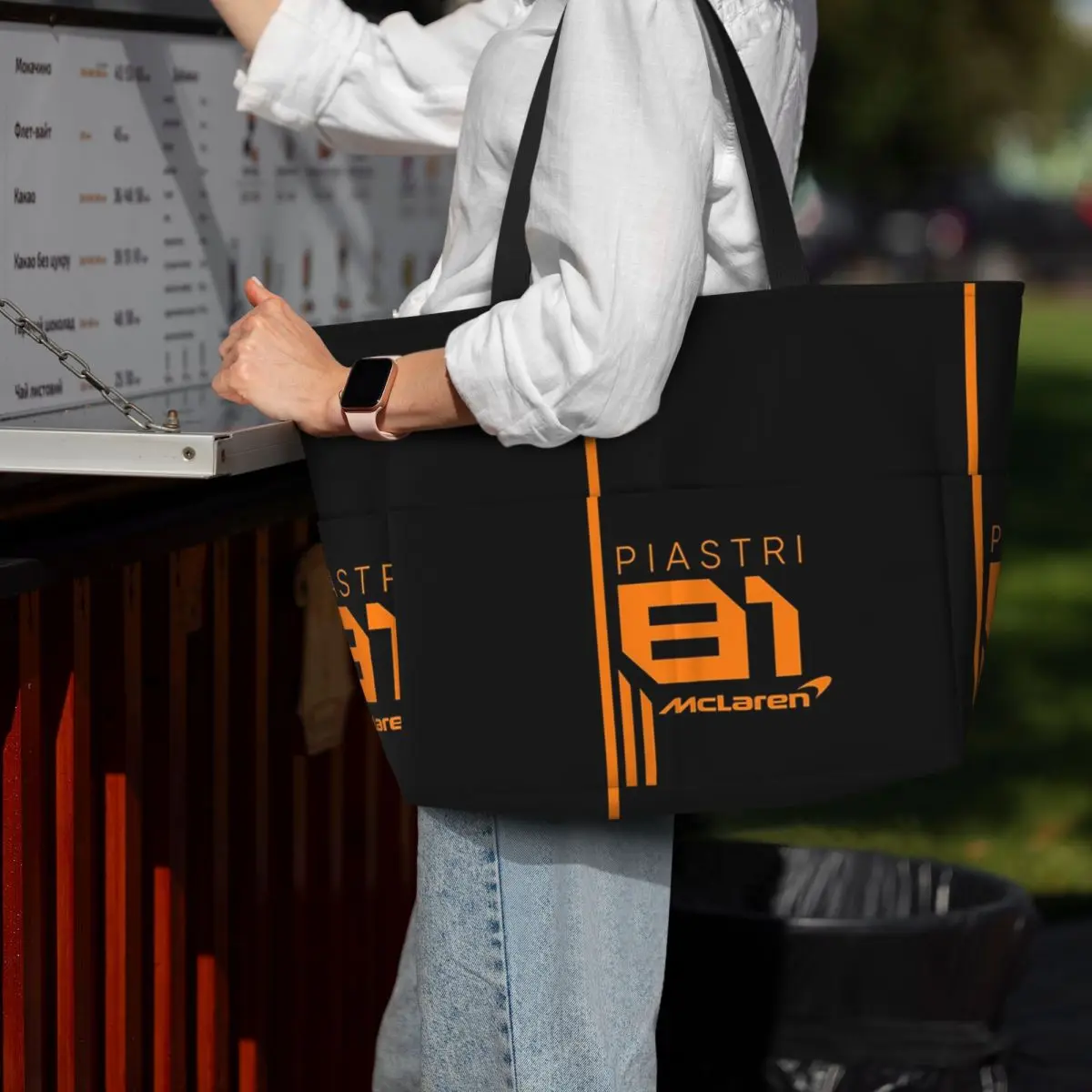 Oscar Piastri 81 Motorsports Beach Tote Bag Sport Gym Yoga Duffle Large Tote Bag Women Travel Bag Fitness bag