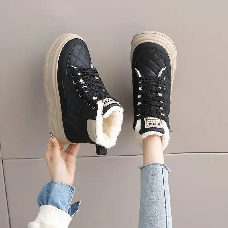 High Women Sneakers Boot Due To Black Women's Shoes And Women Sport Shoess Tenes Type Branded Luxury School Krasovki Shoess