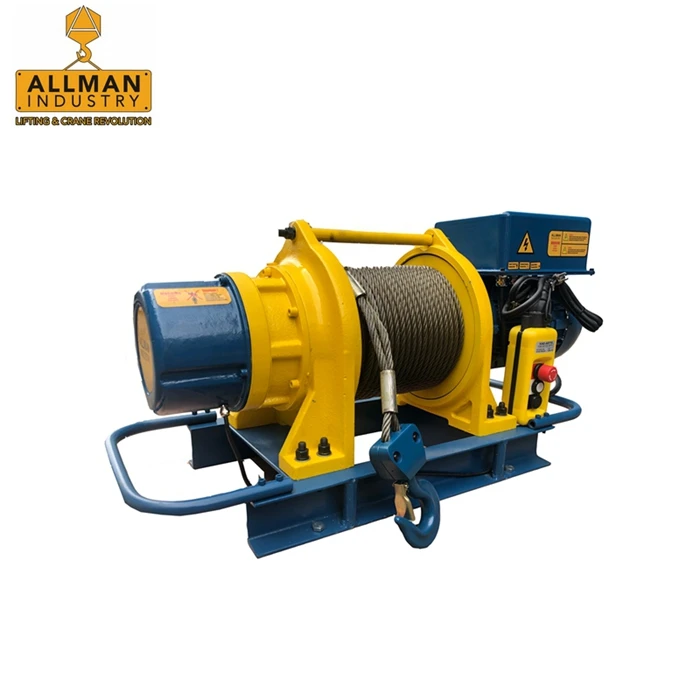 500kg to 5 Ton Heavy Duty 200m Long Cable Construction Material Lifting Winch