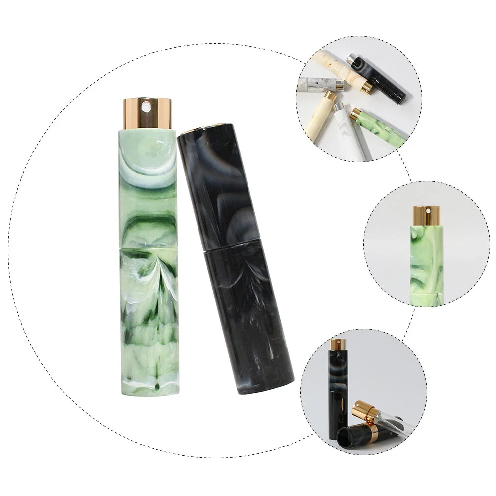 2 Pcs Pack Rotating Perfume Tube Spray Bottles Essential Oils Mist Sprayer Plastic Mini Travel