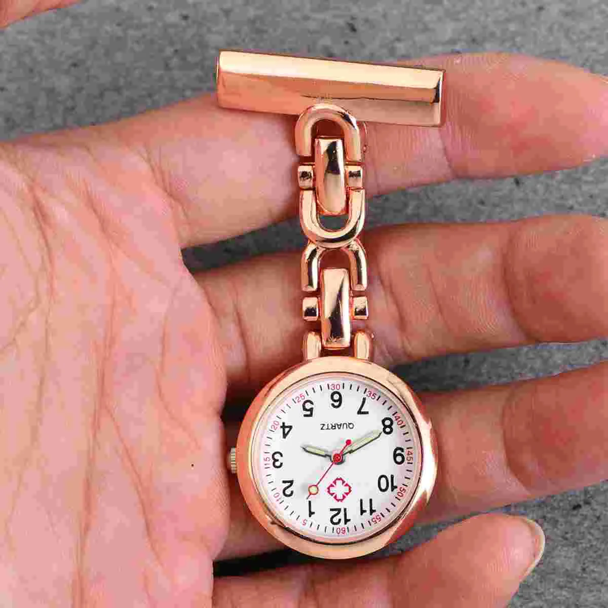 Reloj de estilo simple enfermera portátil colgante tendencia broche práctico hospital de bolsillo médico