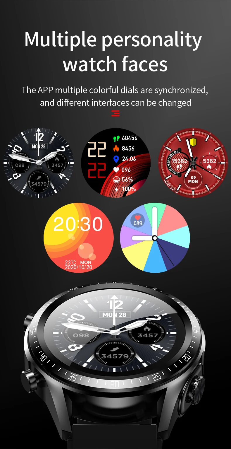 Valdus 2 em 1 produtos de alta qualidade tela redonda smartwatch eletrônica dupla utilização relógio inteligente com fones de ouvido sem fio jm03