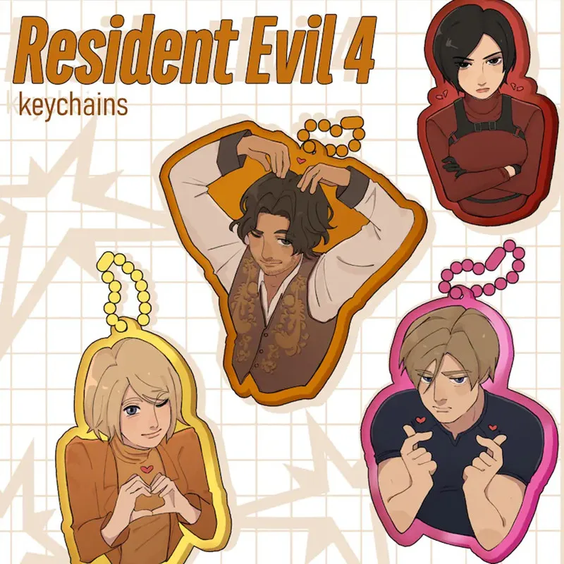 Evil Survival Horror  Acrylic Charms: Agent, Researcher & Partner | 