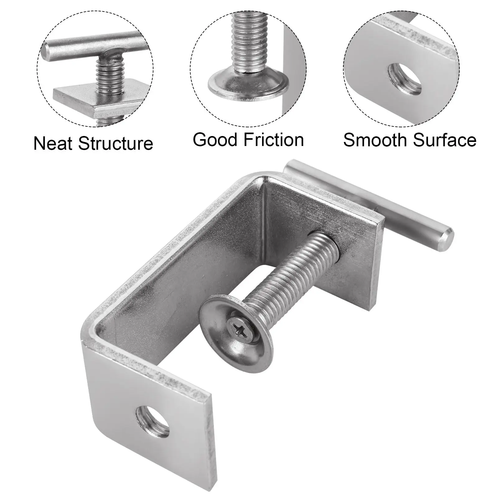 1Pcs 20mm~130mm 304 Stainless Steel C Clamp Tiger Heavy Duty C-clamp for Home Improvement and Automotive Repair Hand Twist