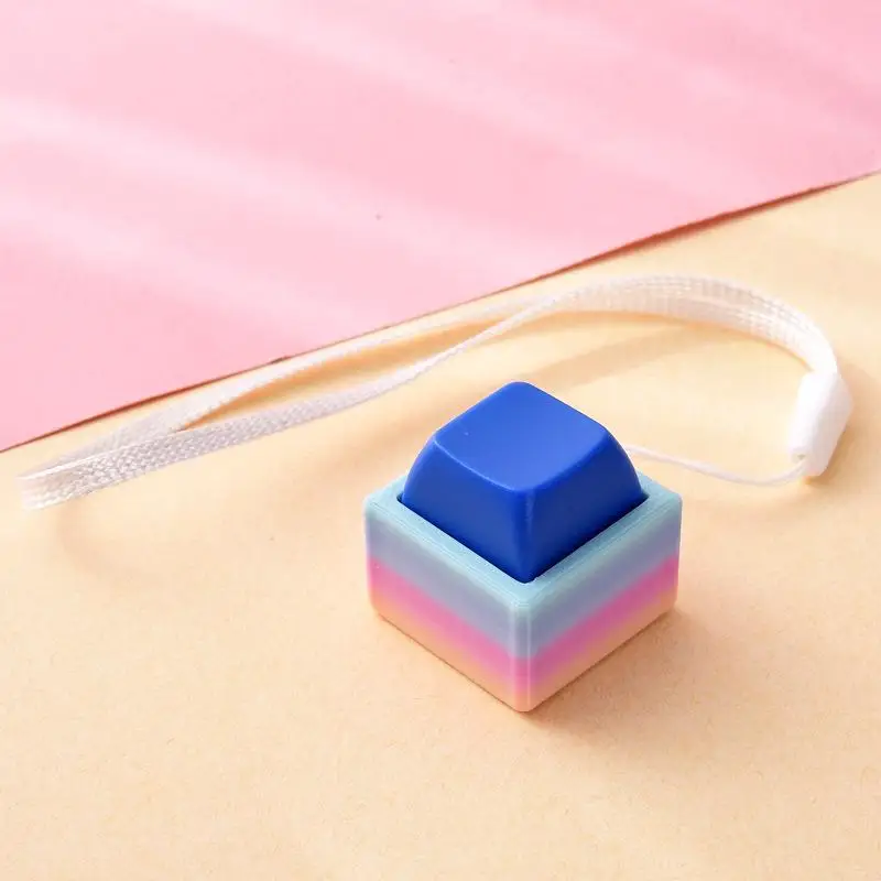 Lebendige Farben, Tastatur-Tasten als Fidget-Spielzeug, angenehmes taktiles Feedback, tragbares Schlüsselband zur Stressbewältigung, ideal für Büro, Schule und den täglichen Gebrauch. – Detail 12