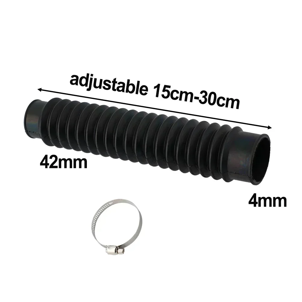 Air Filter Hose Black Car Cold Air Intake Tube Kit Motorcycle Air Filter Hose Tube Flexible Expandable 15-30cm Motorcycle