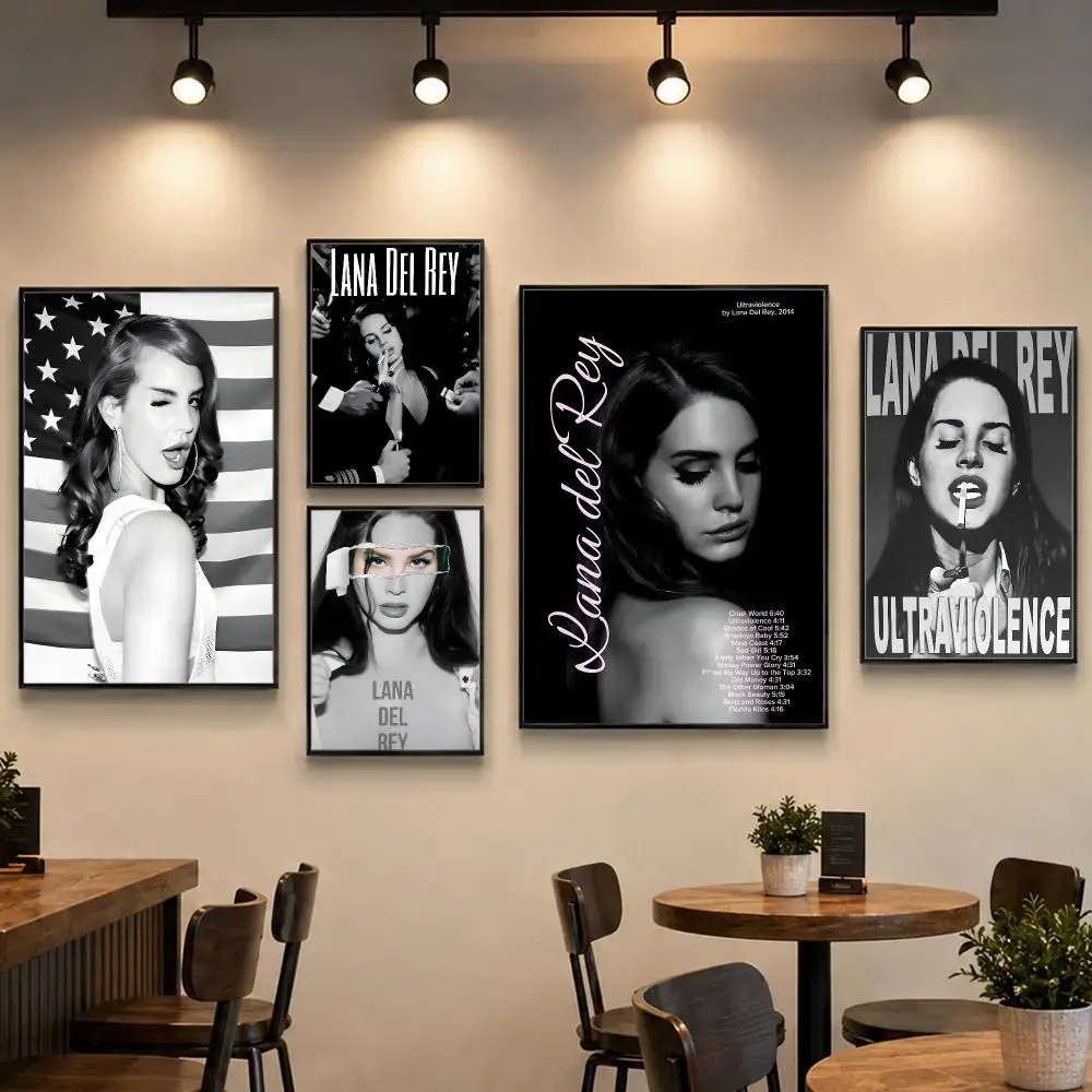 Singer L-Lana Del Rey Poster PP Paper Decorative Wall Art for Living RoomsBedrooms Bars Cafes Stylish Home Decor Gift