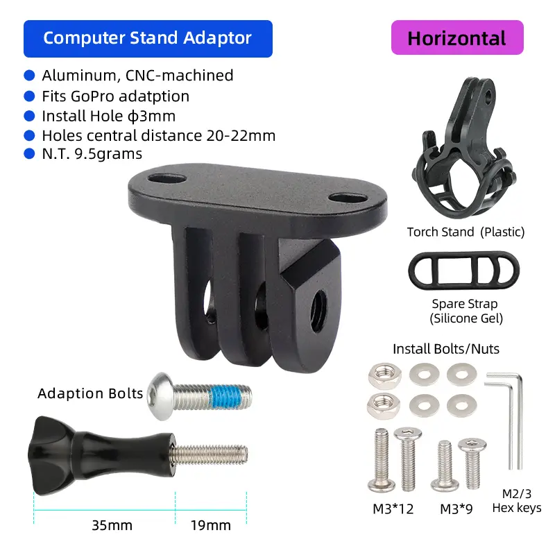 Aluminum Bicycle Computer Mount Adapter for Garmin Edge Bryton Compatible with Gopro Sport Action Camera MTB Road Parts - Image 13