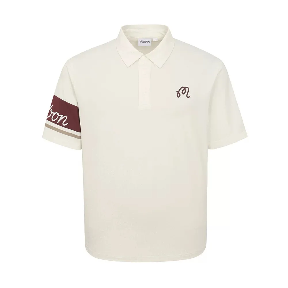 2026 malbon Men's Golf Polo Shirt Korean Fashion Summer Short Sleeve Dry Breathable Sports T-Shirt Casual Outdoor Golfwear Top