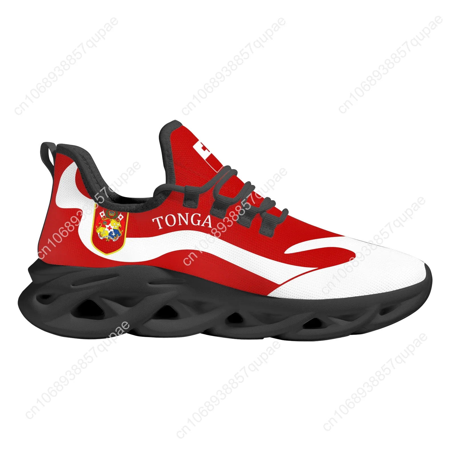 Red Trendy Tonga National Flag High Top Sneakers High Quality Mens Women Teenager Canvas Sneaker Casual Couple Shoes Custom Shoe 5