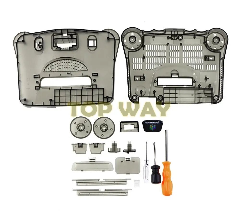 1 مجموعة استبدال البلاستيك الإسكان شل شفافة حالة متوافق مع نينتندو N64 ريترو لعبة فيديو وحدة التحكم صندوق شفاف