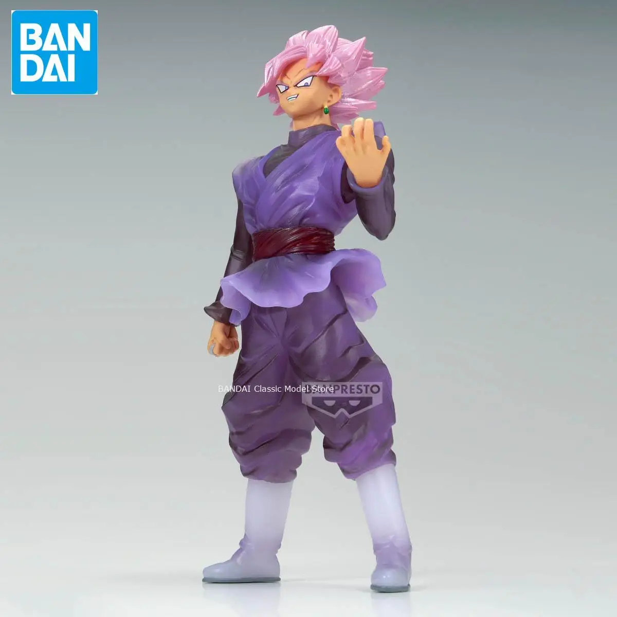 19Cm Genuine Official Original Bandai Banpresto Clearise Dragon Ball Goku Black Zamasu Anime Collectible Model