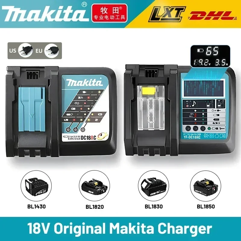 Makita battery charger, 4 ports, DC18RD，DC18SF Makita 14,4 V, 18V, 20V, BL1830, BL1840, BL1850, BL18