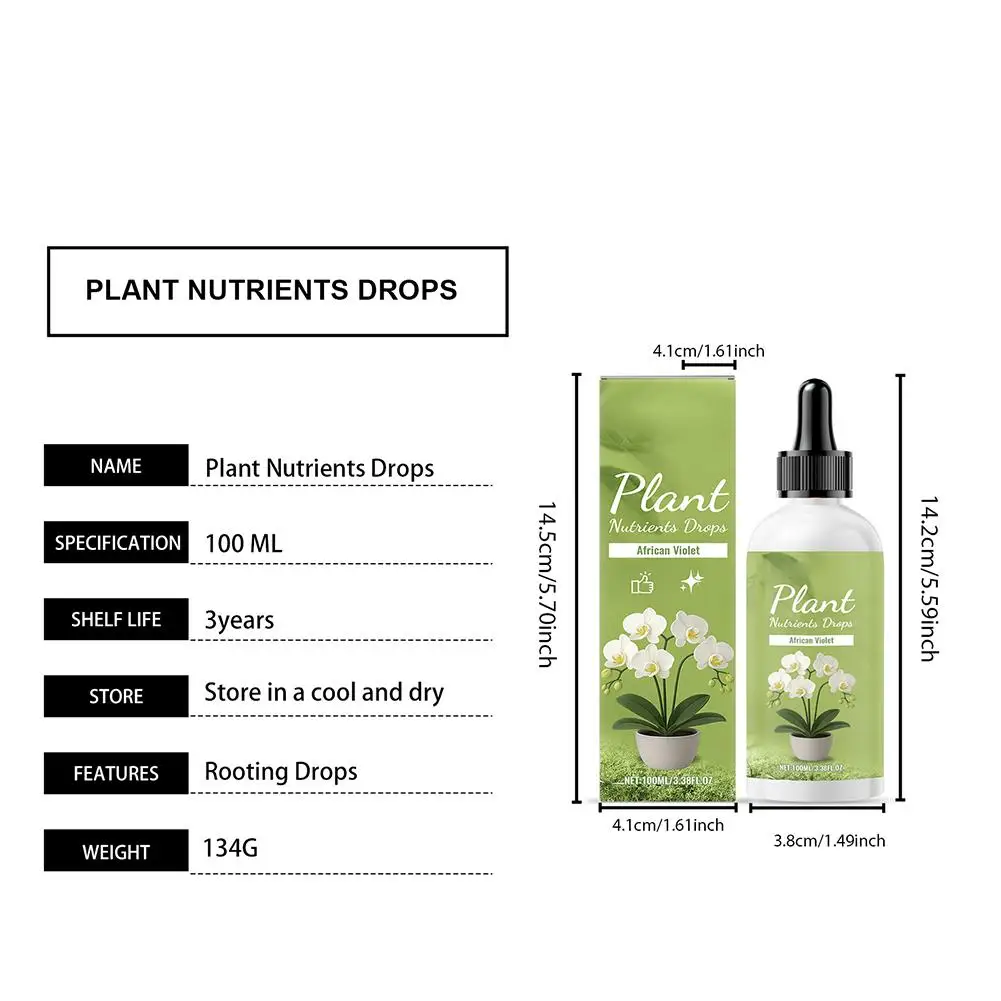 قطرات تغذية النباتات، الأسمدة السائلة المحددة للنباتات الخضراء الداخلية، قطرات تقوية الجذر والصيانة لتعزيز الجذر