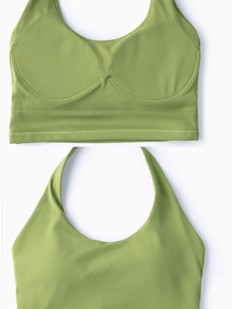 INLUMINE-Sujetador deportivo con espalda descubierta para mujer, ropa interior Sexy de licra, chaleco de Yoga de secado rápido, medias de entrenamiento