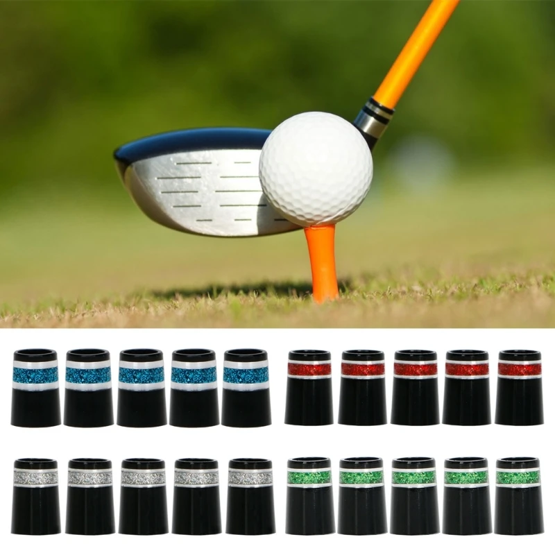 2024 New Black 20x13.8x9.3cm Golf Sleeve Ferrules Replacement Plastic Golf Club Shafts Accessory Kit Tip Size 0.370 Golf