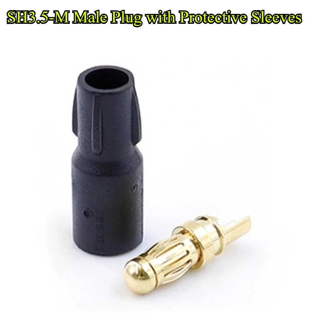5/10/20 ชิ้น หัวเสียบ SH3.5-M/F ตัวผู้ ตัวเมีย ขนาด 3.5 มม. ชุบทอง พร้อมปลอกป้องกัน สำหรับมอเตอร์ RC โดรน รถยนต์ เรือ