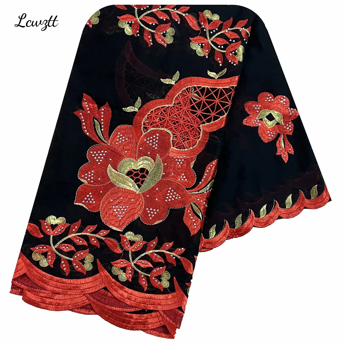 2024 New Hot Sale African Women 100% Cotton Hollow Out Devise Scarf Muslim Women Hijab Scarfs Big Size Cotton Scarf for Shawls