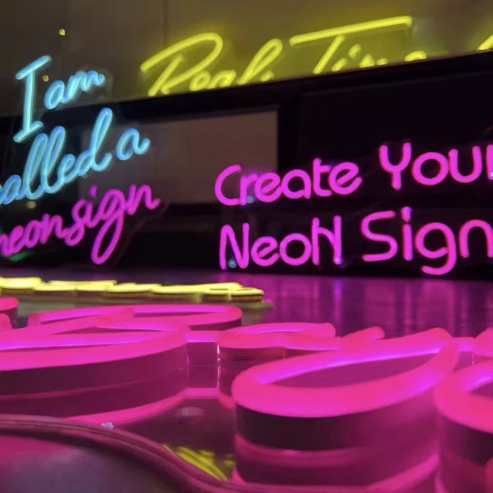 Individuelles Neon-Schild Personalisiertes LED-Neonlicht Acryl-Wanddekoration für Hochzeit Geburtstag Party Spielzimmer Büro Firmenlogo Name P