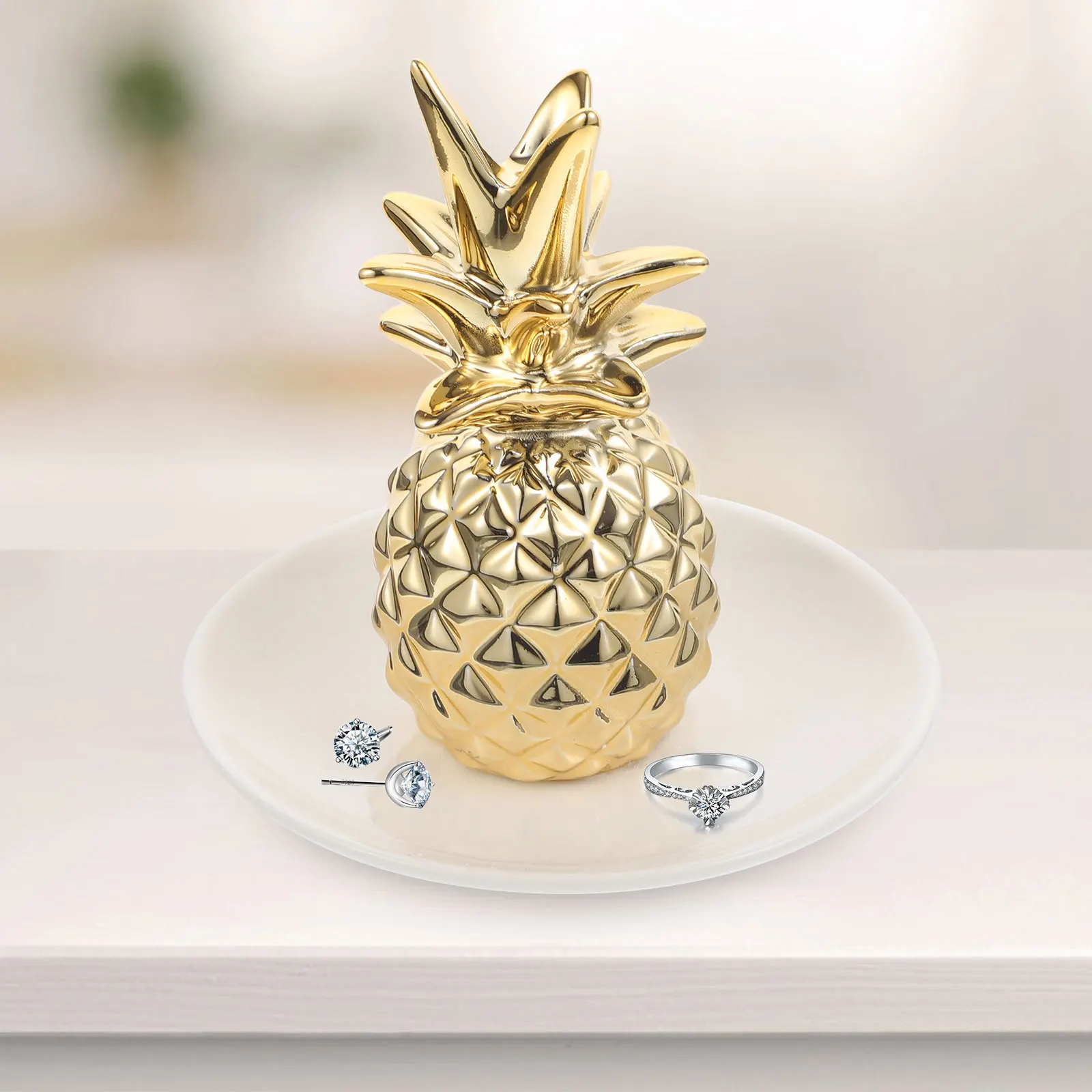 

Jewerly Tray Jewelry Trays Jewellery Plate Dish Pineapple Jewelery Small Trinket