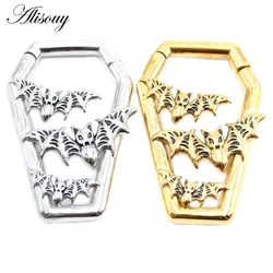 Alisouy 1PC Stainless Steel Bat Hexagon Coffin Ear Weights Expander Stretcher Plugs Buckle Gauges Earrings Body Piercing Jewelry