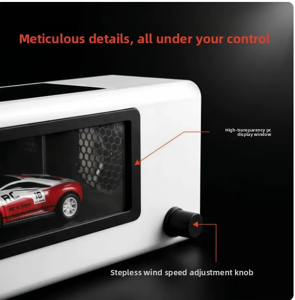 Desktop Wind Tunnel Model 1:64 Airflow Display Collectible Racing Car Gift