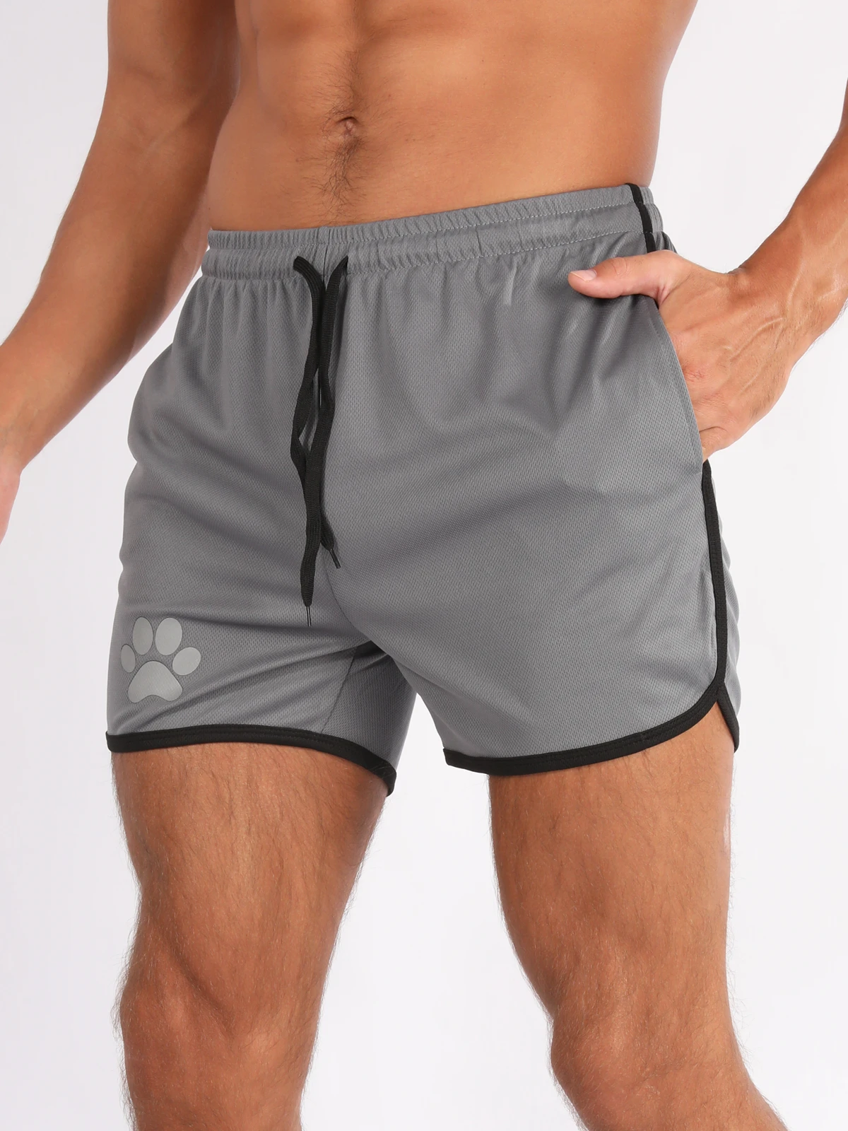 GITF Men\'s Gym Fitness Shorts Fitness Running Sports Jogging Training Men\'s 2025 Summer Cool and Breathable Mesh Men\'s Short Spo