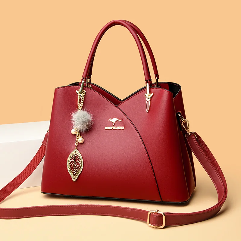Designer 3 Layers Luxury Female Messenger Bags Ladies Crossbody Shoulder Tote Bag for Women 2025 Fashion New Handbag with Cherry