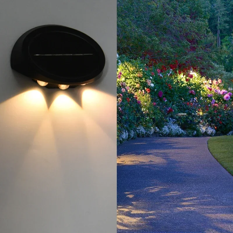 

Solar outdoor light Home garden light Highlight convex mirror wall light Step railing Decorative landscape wall washer