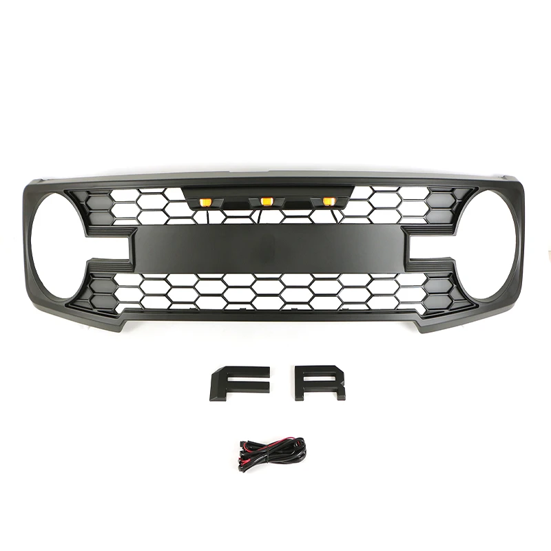 2022 Other Exterior Accessories Front Grille With Three Amber Led  Lights FIT FOR FORD BRONCO