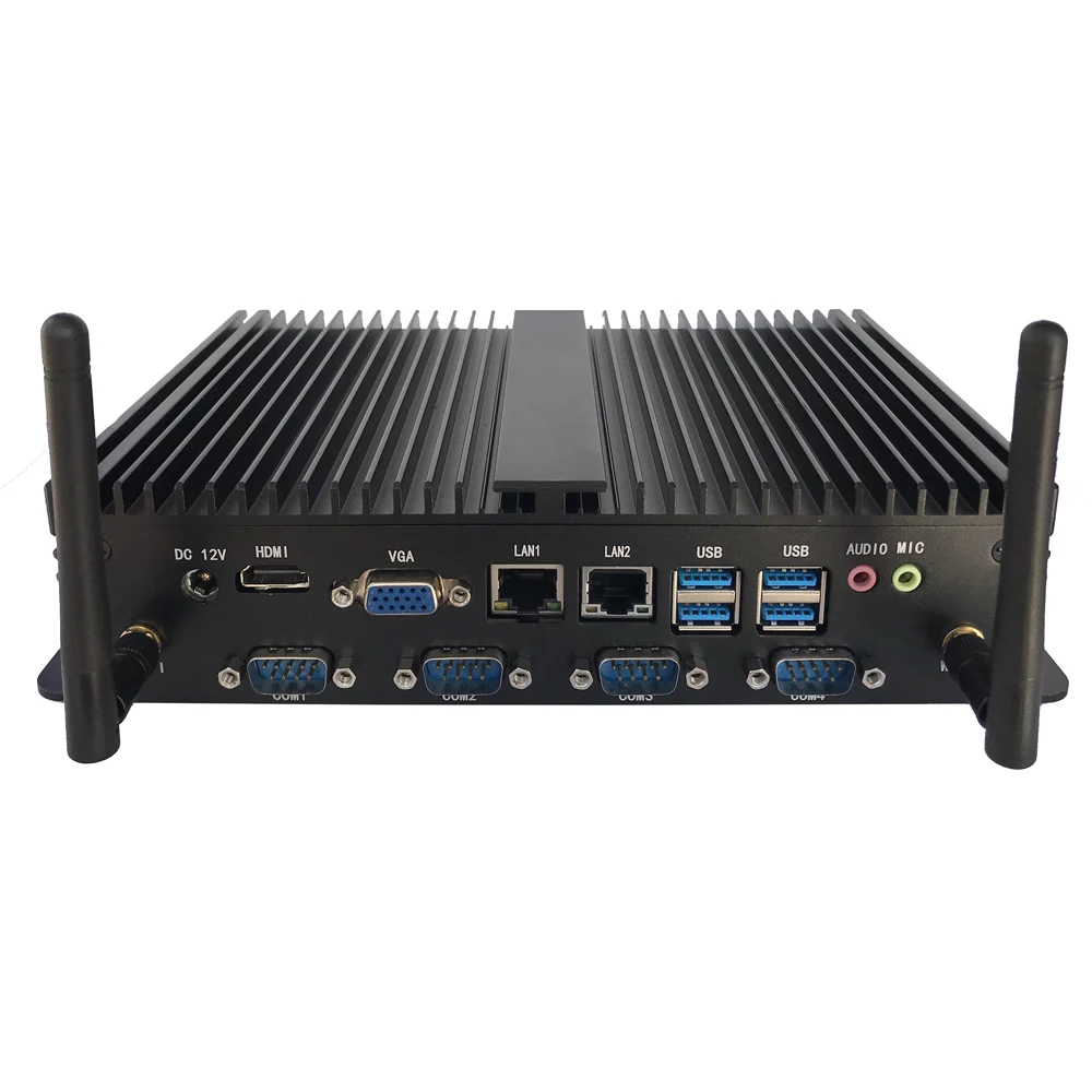 ELSKY I3 Processor And Fanless Desktop Computer I3 Mini Pc 6th Pc 6COM 2LAN 8USB HD-MI LVDS VGA Barebone Pocket Pc