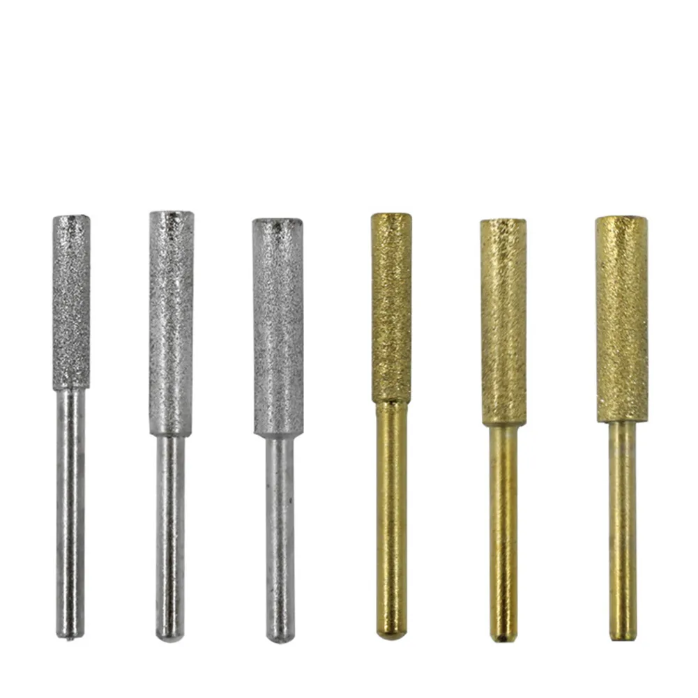Diamant-Kettensägenschärfstein 4,0 mm/4,8 mm/5,5 mm Schleifstein ​ Titanbeschichtetes Schmirgelzubehör zum Schärfen der Feile