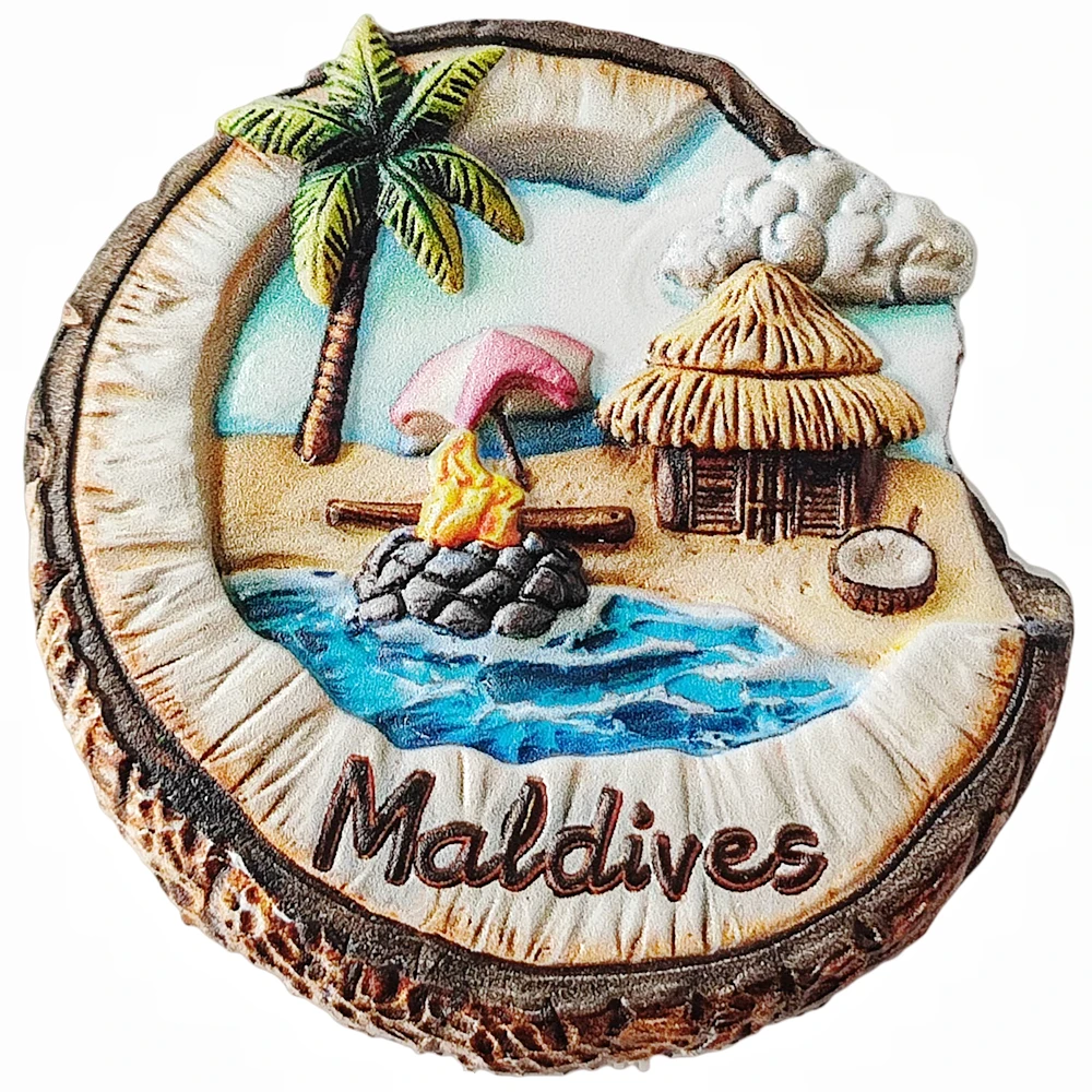 ثلاثية الأبعاد جزر المالديف مغناطيس الثلاجة هدية تذكارية الراتنج الثلاجة المغناطيسي ملصق جمع ديكور المنزل #1