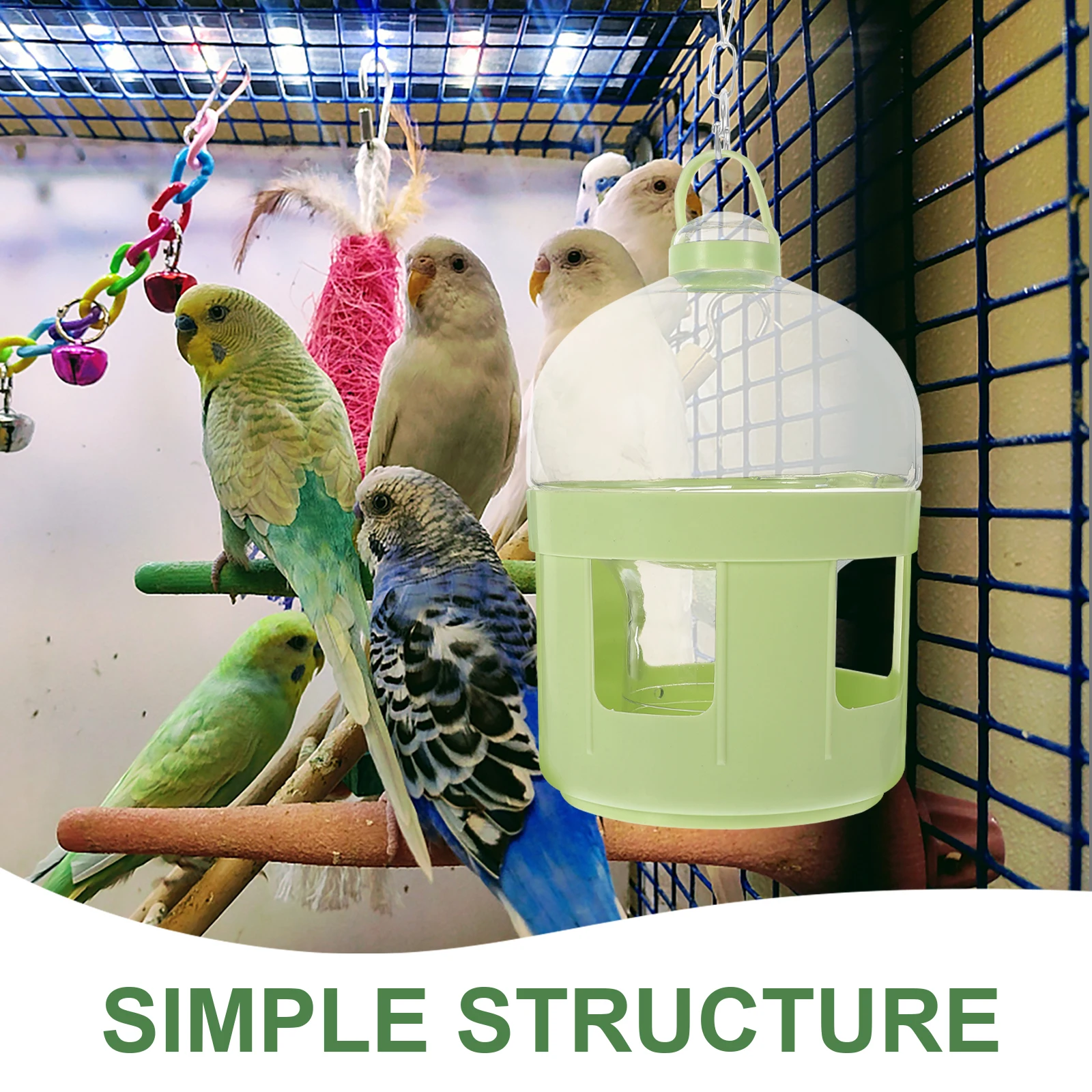 

Automatic Bird Waterer Large Capacity Detachable Plastic Quail Pigeon Feeder Mess Free Easy Clean Household Supplies