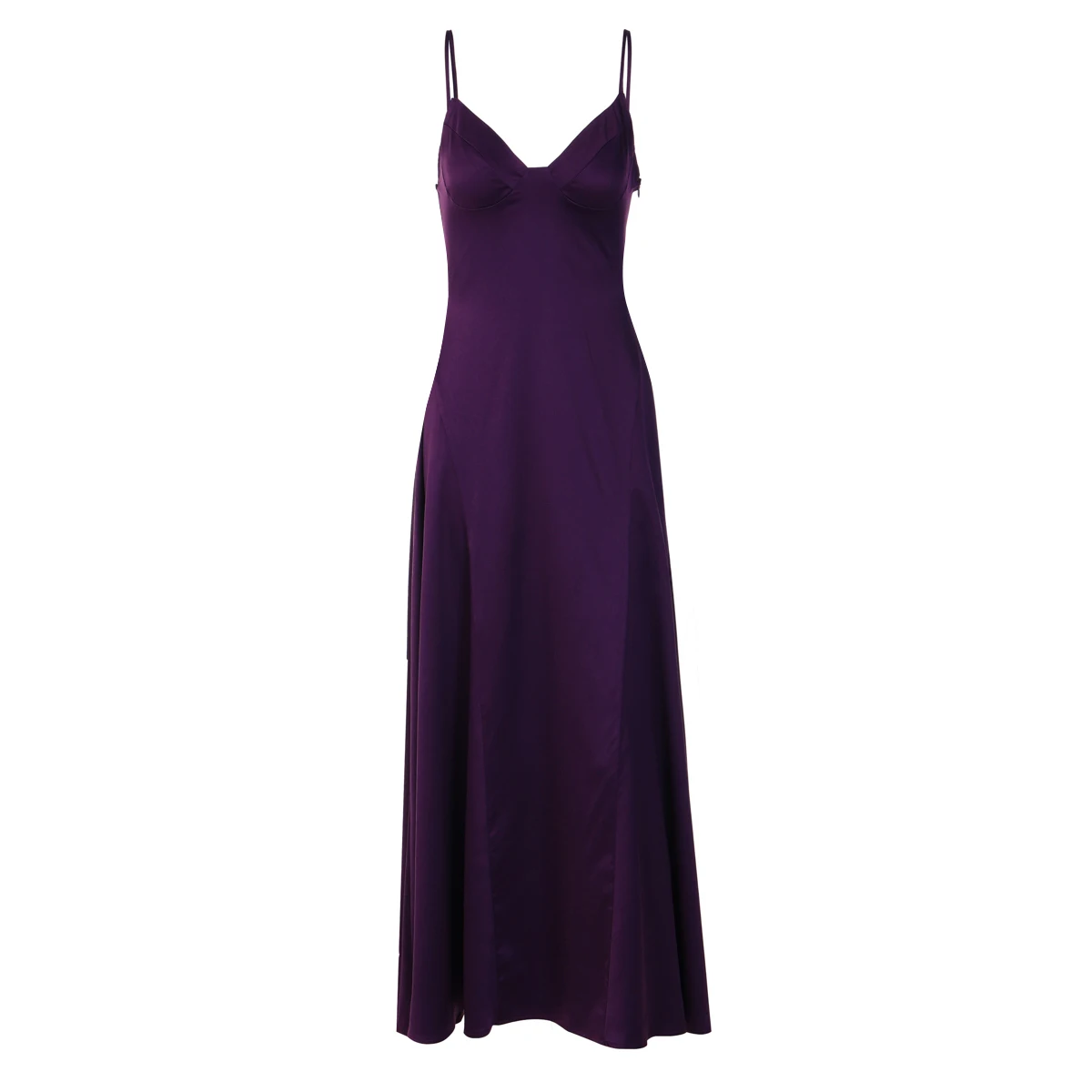 Hugcitar Damen Elegantes Einfarbiges V-Ausschnitt-Unterkleid Sexy Bodycon Reißverschluss-Maxikleid Modisches Damen-Outfit Abendparty Geburtstag Sommerkleid – Detail 11