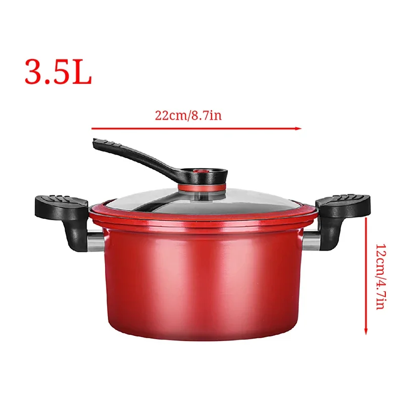 3.5L Pressure Cooker Safety Explosion-Proof Pressure Cooker Electric Pressure Cooker Large Capacity Kitchen Pressure Cooker T