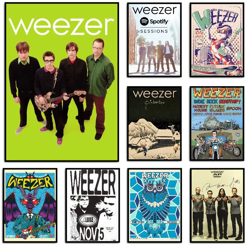 Weezer Music Band Poster HD art sticky wall waterproof home living room bedroom bar aesthetic decoration