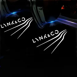 Lynk&co 01 2020-2023 Drzwi samochodu Projekcja laserowa Światło otoczenia Dekoracja LED Akcesoria samochodowe Para Auto Tools