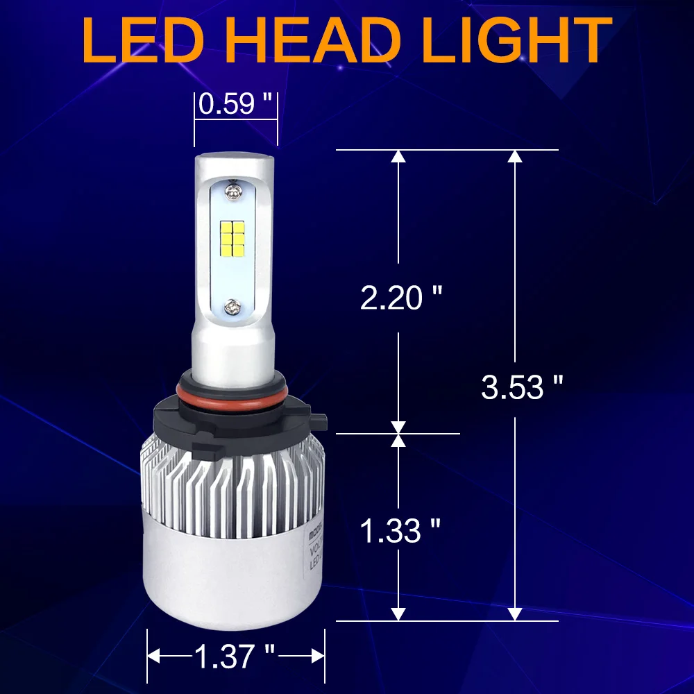 Zdatt H1 H7 H11 9006 HB4 H4 9005 HB3 LED Car Headlight Bulb 72W 8000LM 6000K Turbo Fan 12v 24v Auto Fog lights Diodes