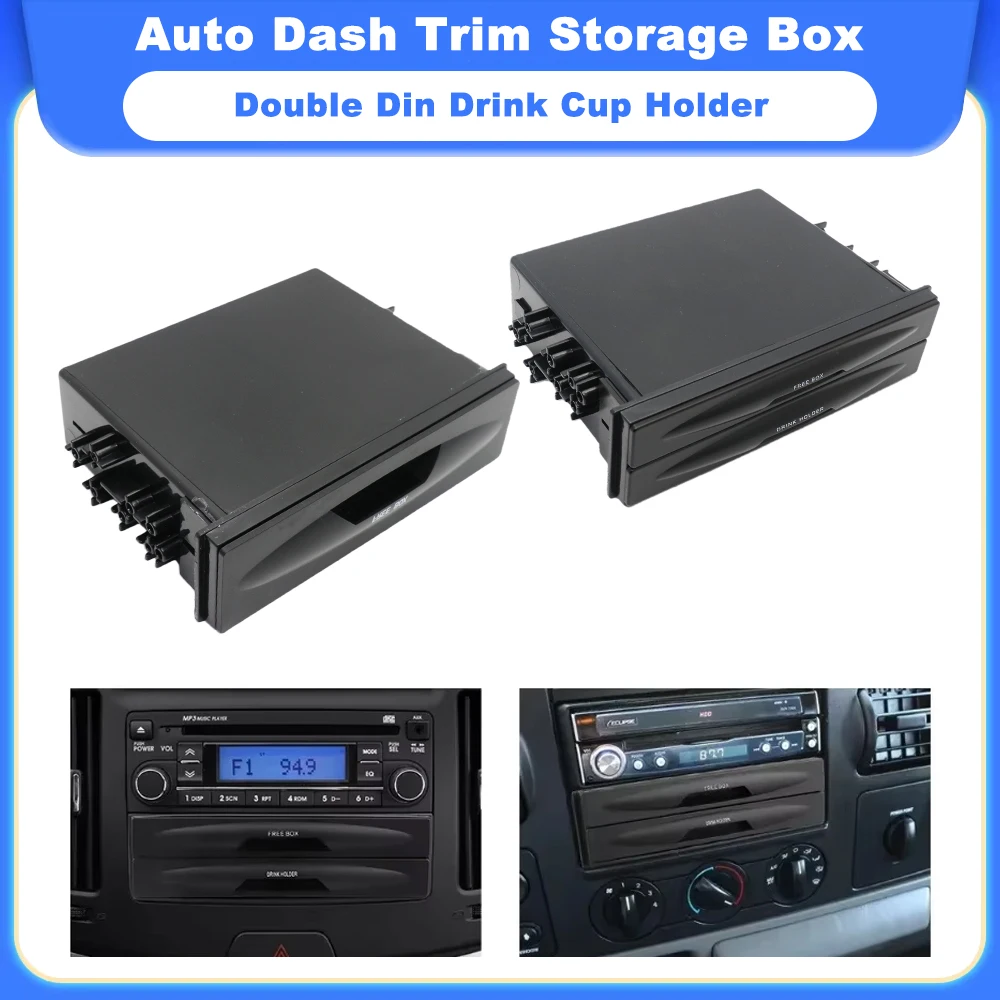 

Universal Car Drinks Mounts Holders Auto Car Single 1 Din Radio Pocket Kit Drink Cup Holder Storage Box Automobiles Holder