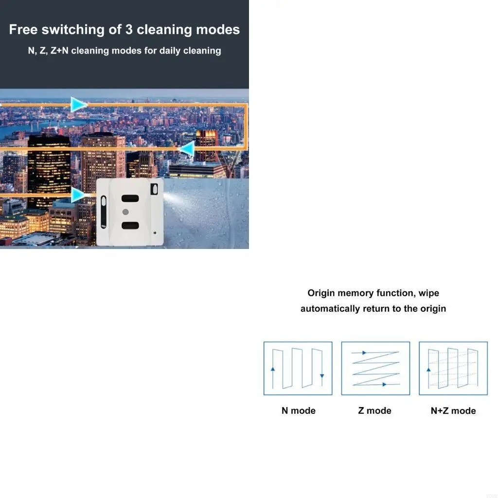   Window Cleaning Robot Intelligent Cleaning with Double Water Sprays Technology